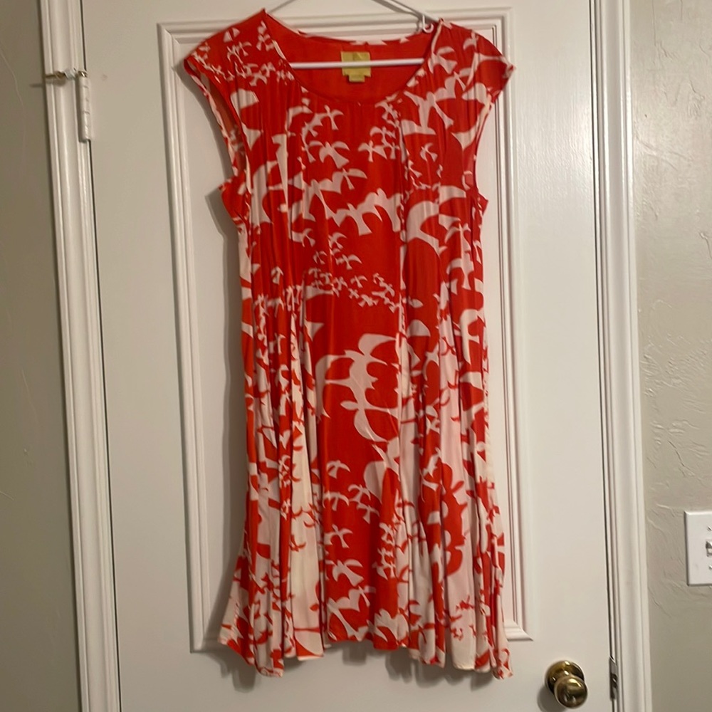 Maeve for Anthropologie Red/Orange Dress